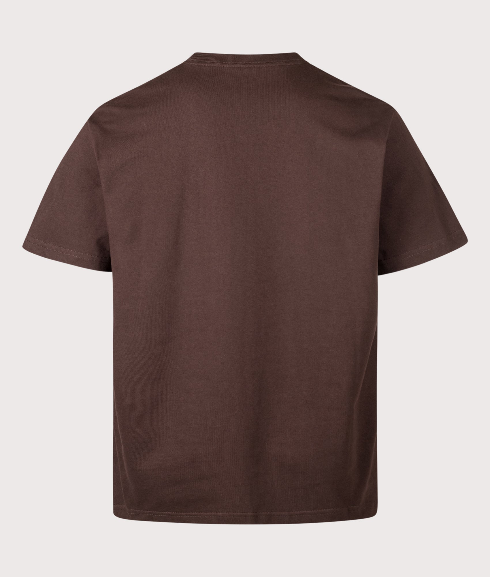 Carhartt WIP Loose Fit Chase T-Shirt in Palisander and Gold at EQVVS Menswear. Back shot.