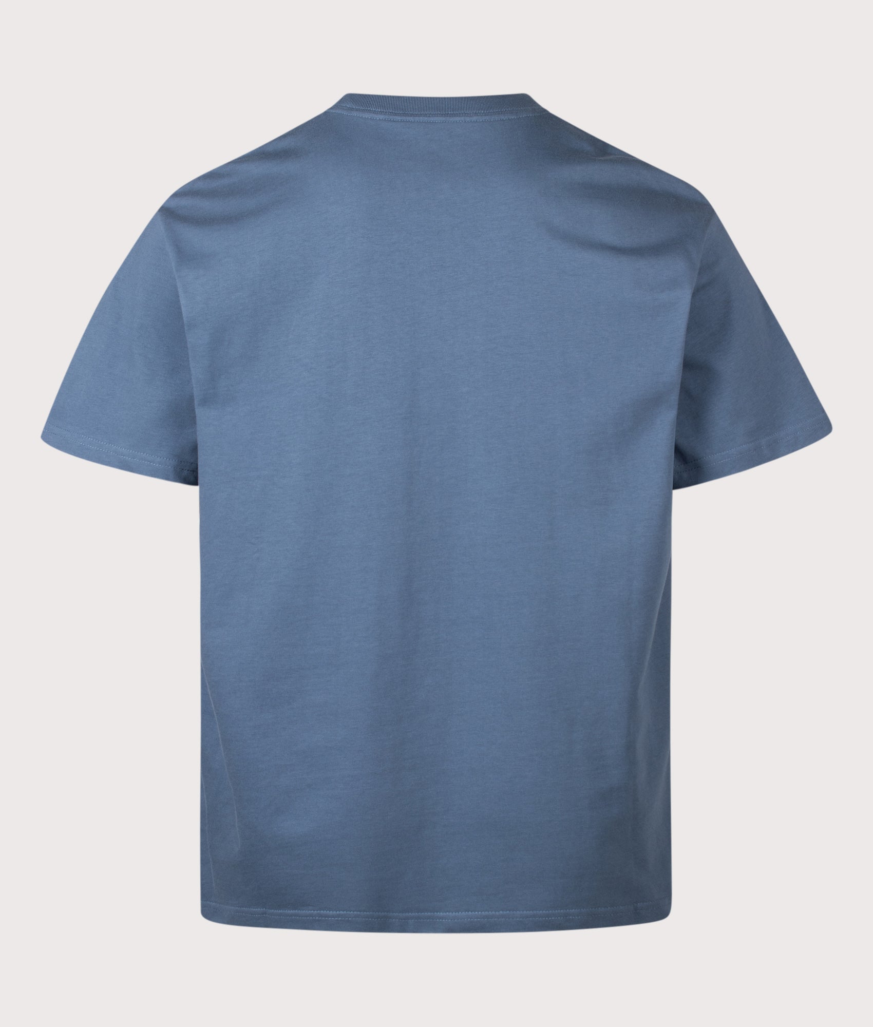 Carhartt WIP Loose Fit Chase T-Shirt in Icesheet and Gold at EQVVS Menswear. Back shot.