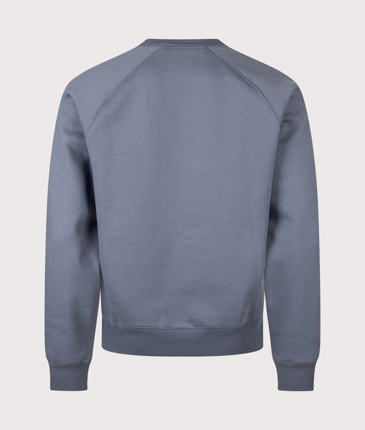 Carhartt WIP Regular Fit Chase Sweatshirt in Icesheet and Gold at EQVVS Menswear. Back shot.