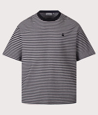 Boxy Loose Fit Dupree T-Shirt: 3SDXX Dupree Stripe/Black 