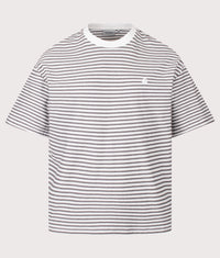 Boxy Loose Fit Dupree T-Shirt: 3SFXX Dupree Stripe/White 