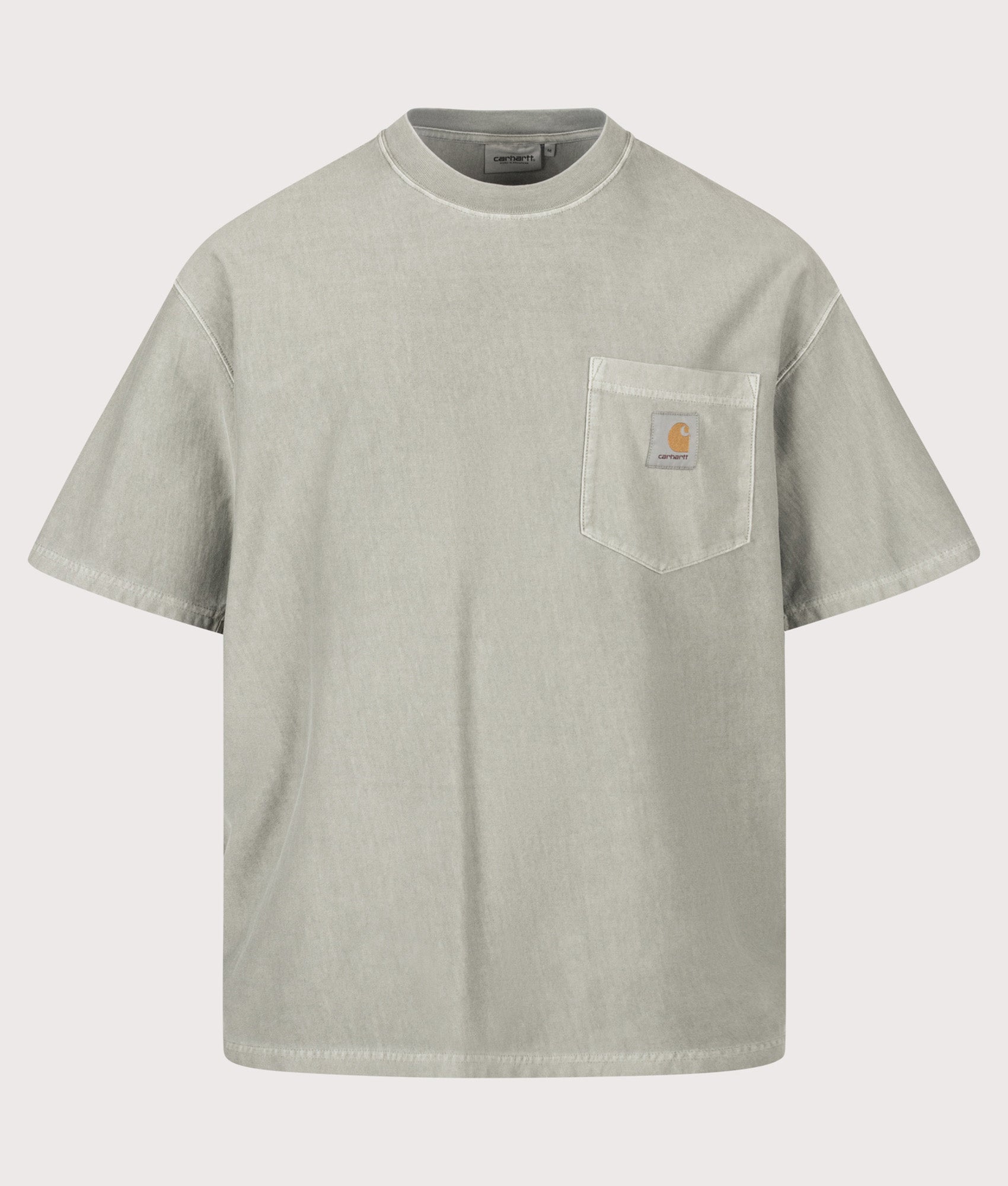 Carhartt WIP Oversized Fit Pocket T-Shirt in Shady Green at EQVVS Menswear. Front shot.