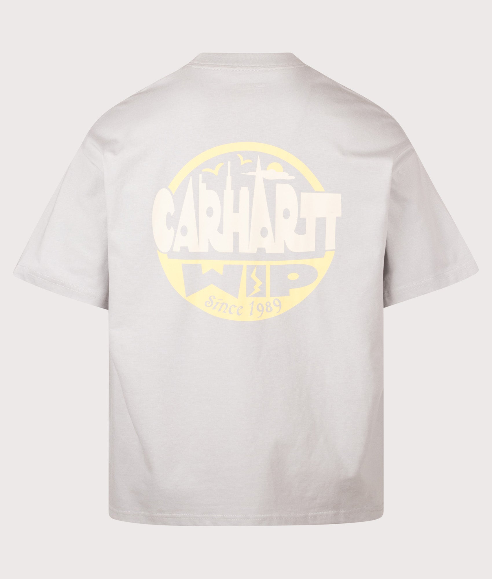 Carhartt WIP Oversized Fit Luggage Label T-Shirt in Pontiki at EQVVS Menswear. Back shot.