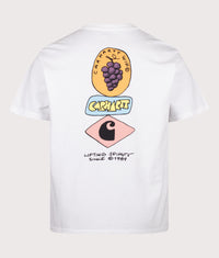 Loose Fit Stacked Grapes T-Shirt: 02XX White 