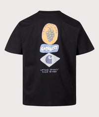 Loose Fit Stacked Grapes T-Shirt: 89XX Black 