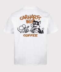 Loose Fit Coffee Break T-Shirt: 02XX White 