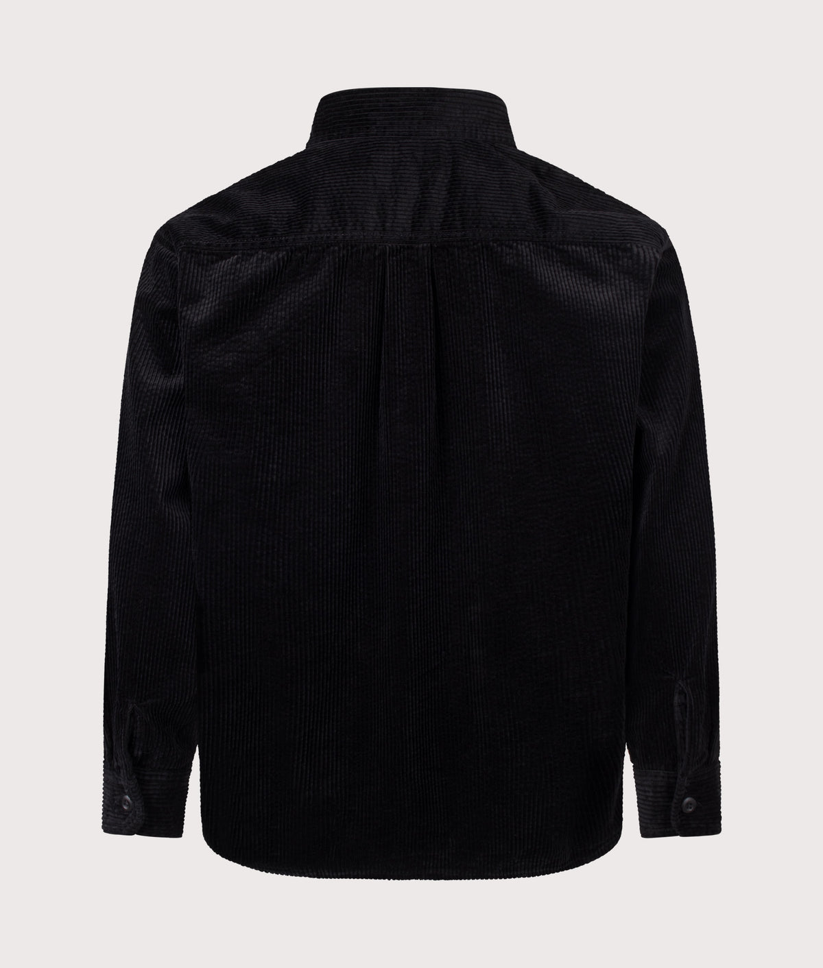 Carhartt WIP Loose Fit Loyde Shirt in Black at EQVVS Menswear. Back shot.