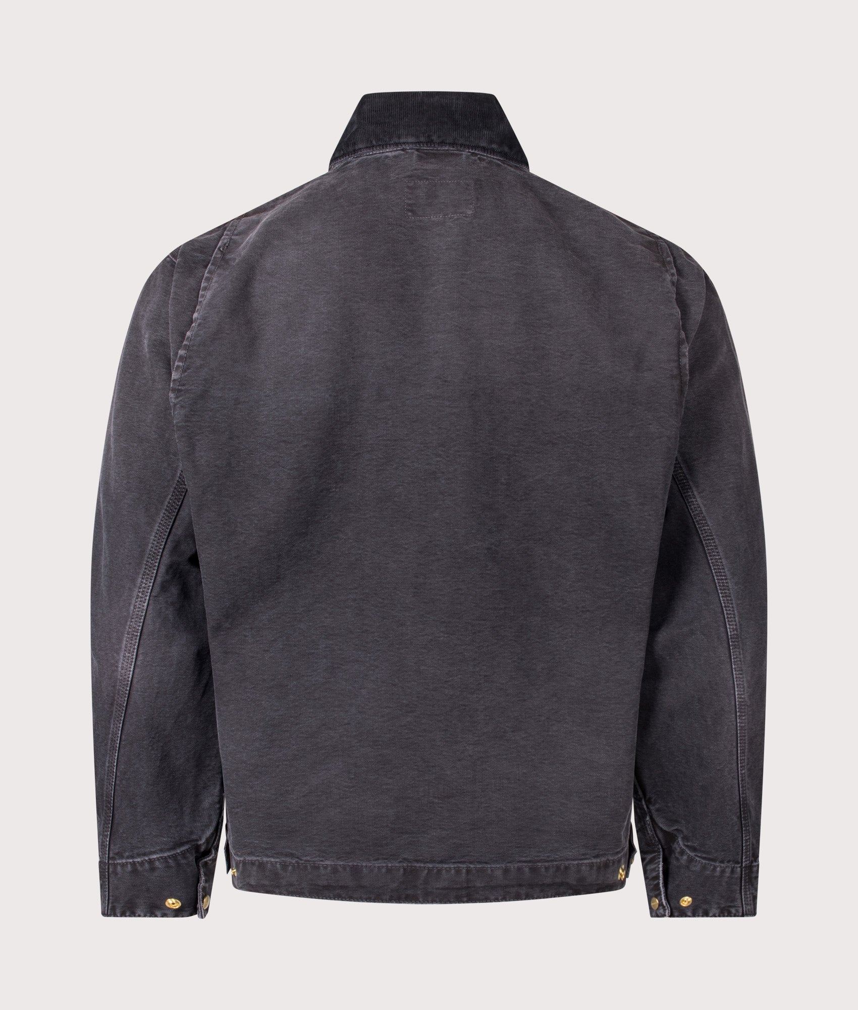 Carhartt WIP Loose Fit OG Detroit Jacket in Black at EQVVS Menswear. Back shot.