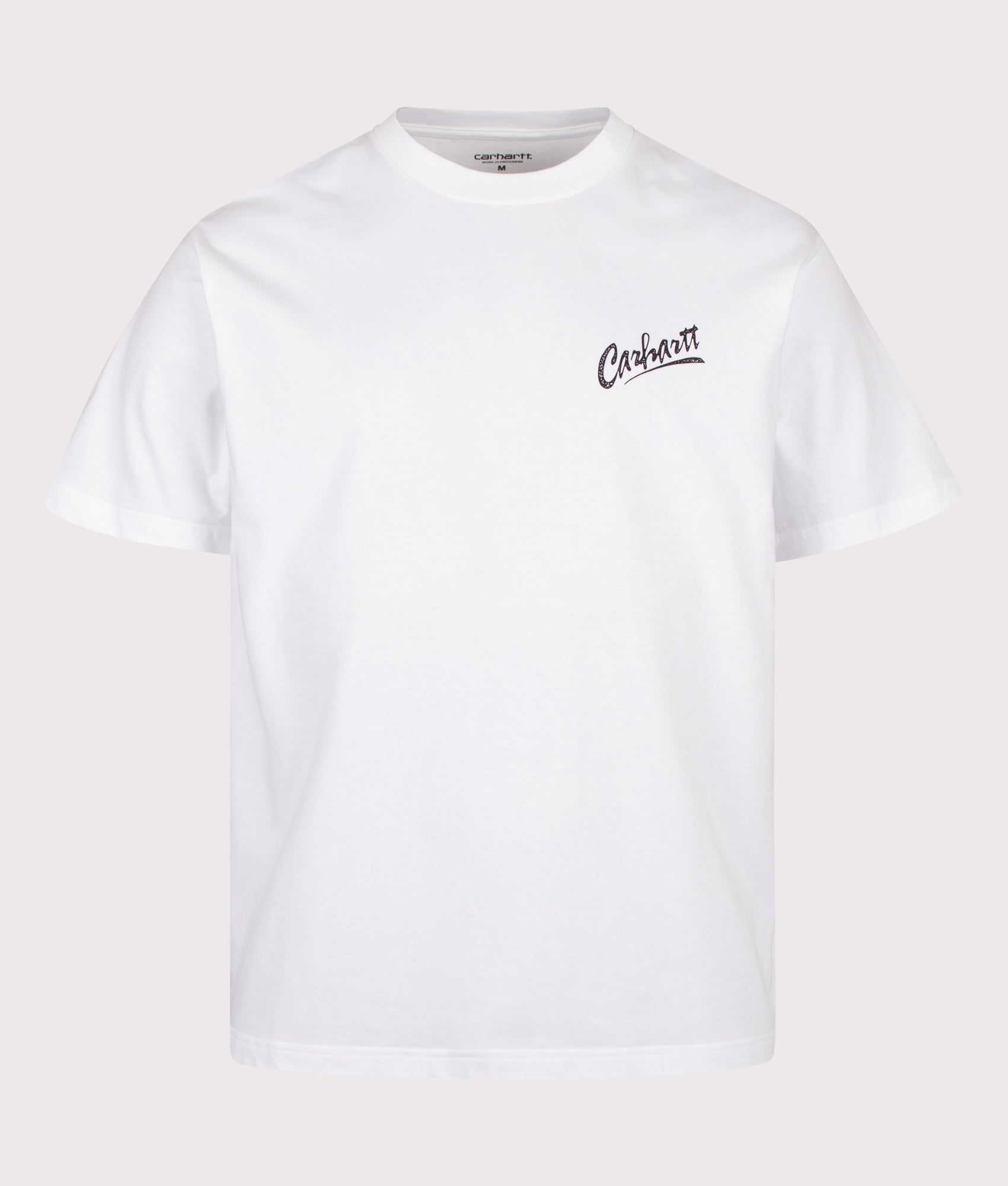 Carhartt WIP Loose Fit Pup T-Shirt in White at EQVVS Menswear. Front shot.