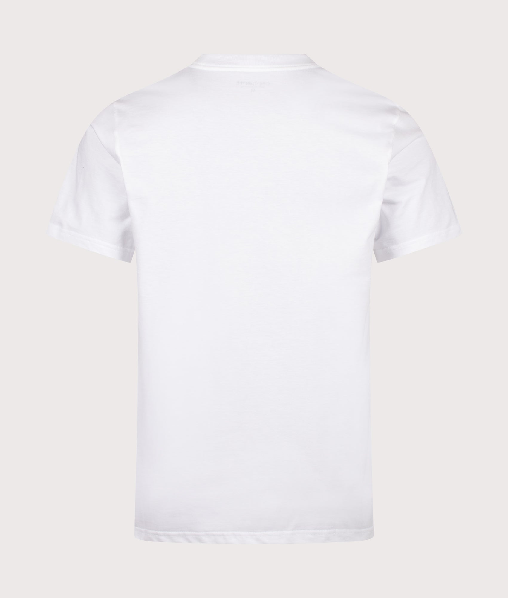 Carhartt WIP release the Regular Fit I Hartt T-Shirt in White at EQVVS Menswear. Back shot.