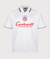 Loose Fit Terrace Football T-Shirt: 43TXX Heart Train Jacquard/White 