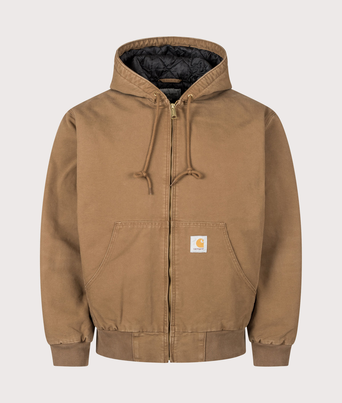 Carhartt WIP Loose Fit OG Active Jacket  in WIP H Brown at EQVVS Menswear. Front shot.
