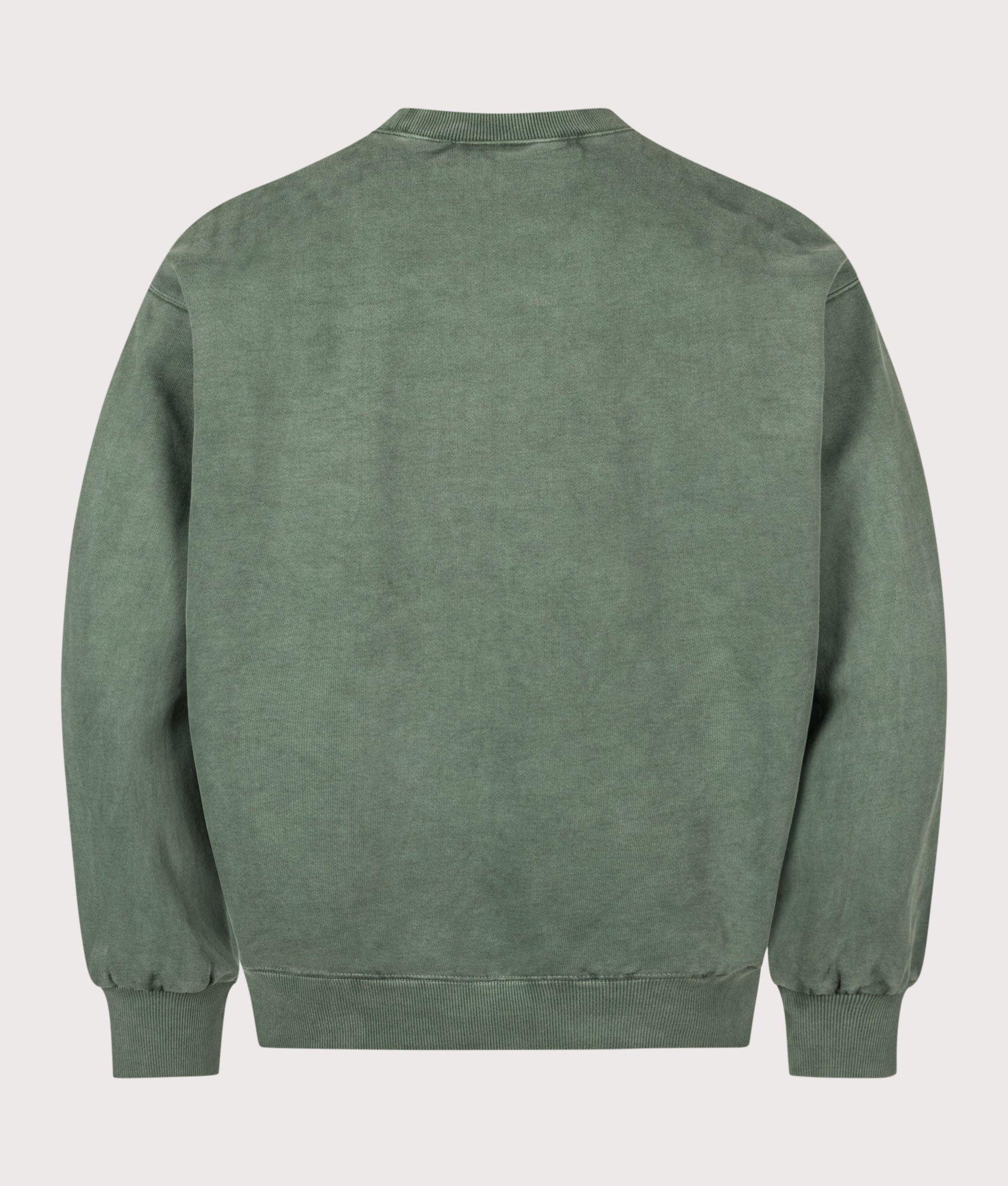 Carhartt WIP Balloon Fit Vista Sweatshirt in Dark Scarab at EQVVS Menswear. Back shot.