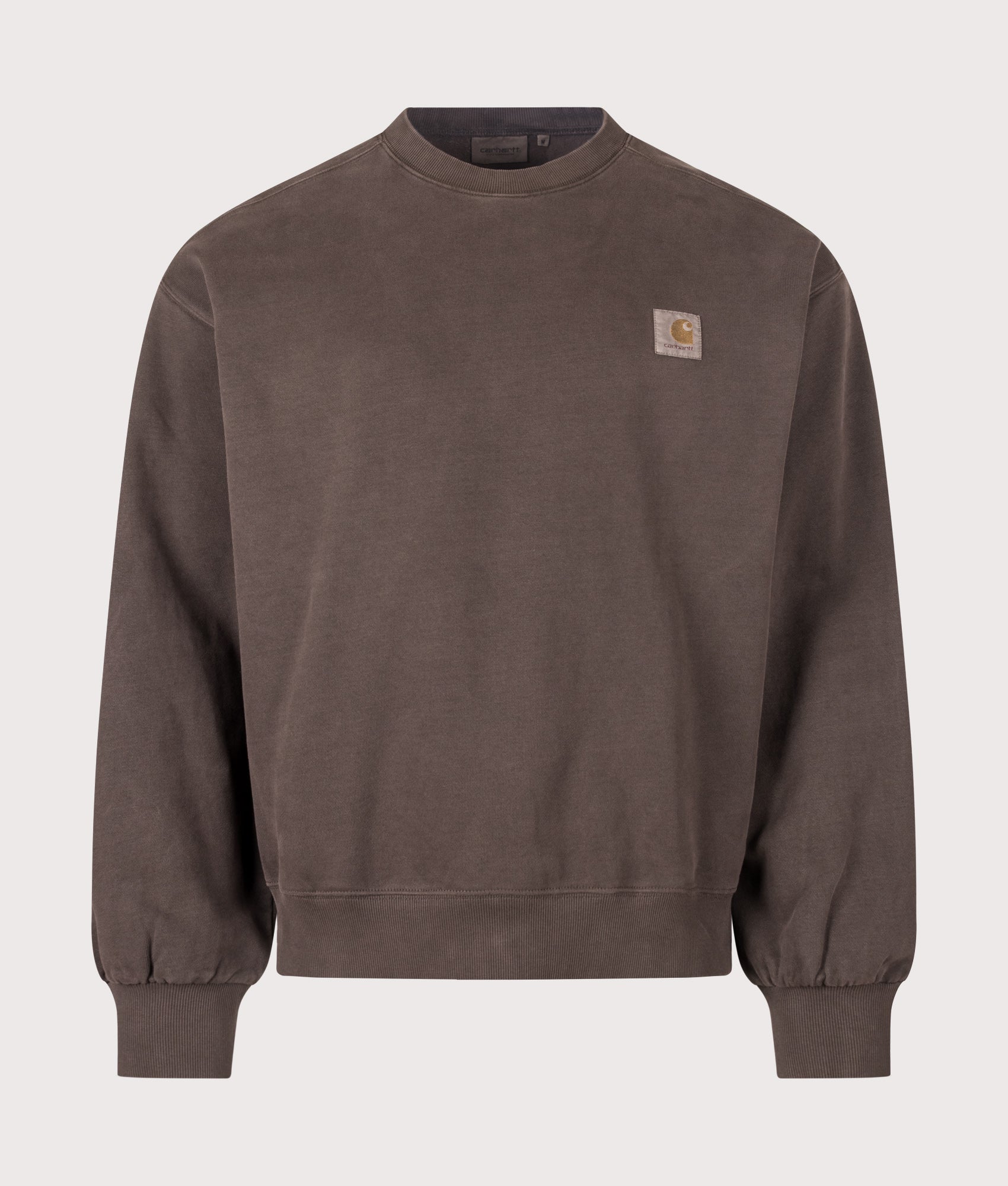 Carhartt WIP Balloon Fit Vista Sweatshirt in Tobacco at EQVVS Menswear. Front shot.