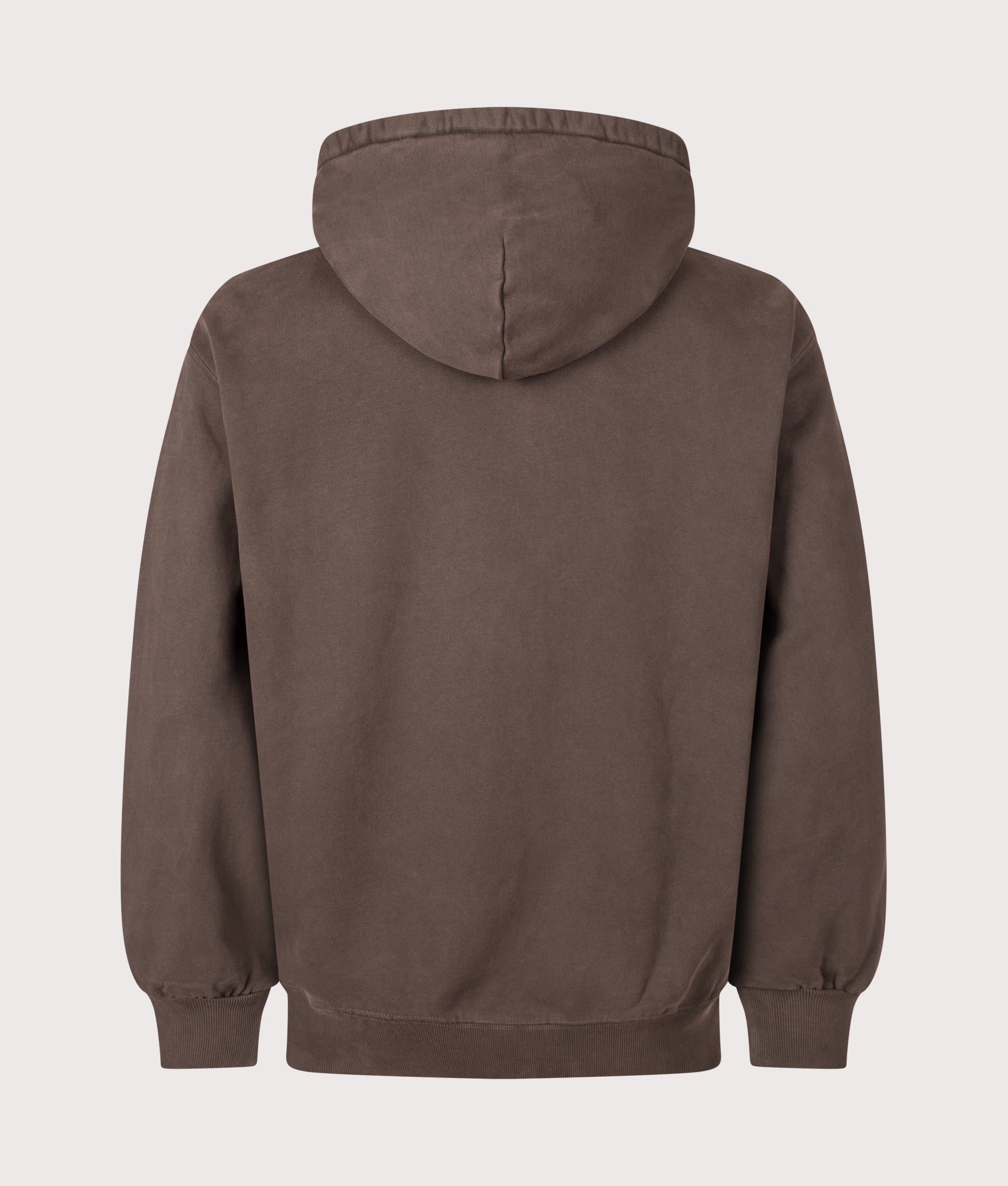 Carhartt WIP Balloon Fit Vista Hoodie in Tobacco at EQVVS Menswear. Back shot.