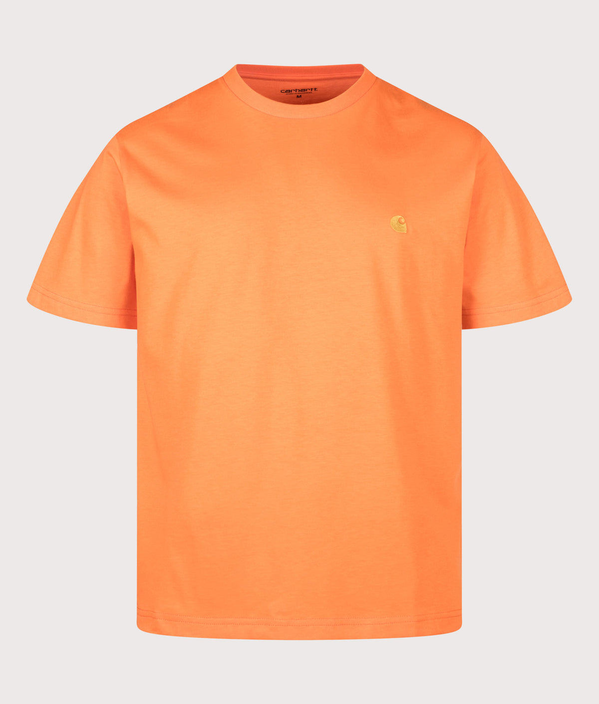 Carhartt WIP Loose Fit Chase T-Shirt in Kimba and Gold at EQVVS Menswear. Front shot.