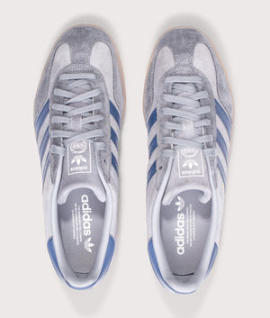 Gazelle Indoor Trainers in Grey/Night Indigo/Grey Five | adidas Originals | EQVVS | Top shot 