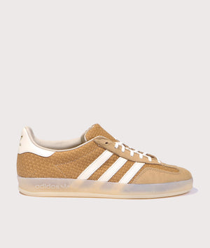 Gazelle Indoor Trainers by adidas Originals in Brown Desert. Shot by EQVVS. Front shot.