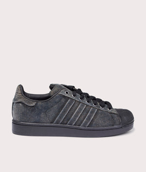 Superstar II Trainers in Cloud White/Core Black/Cloud White | 100% Leather Upper | adidas Originals | EQVVS | Side shot 