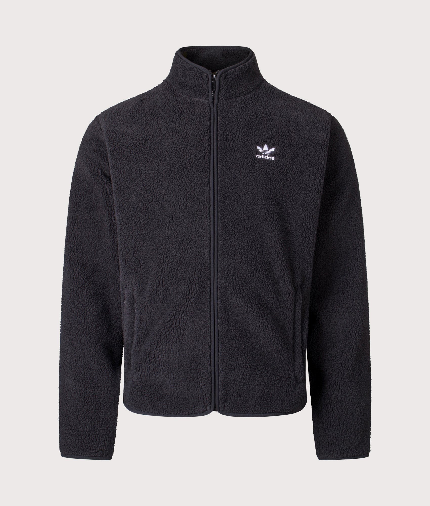 Trefoil Teddy Fleece in Black | adidas Marshall | Shot at EQVVS | Front shot