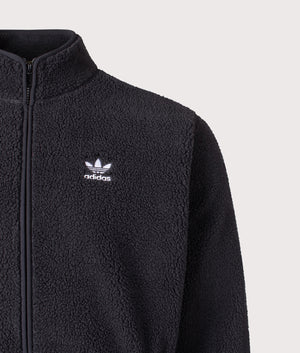 Trefoil Teddy Fleece in Black | adidas Marshall | Shot at EQVVS | Front detail shot 