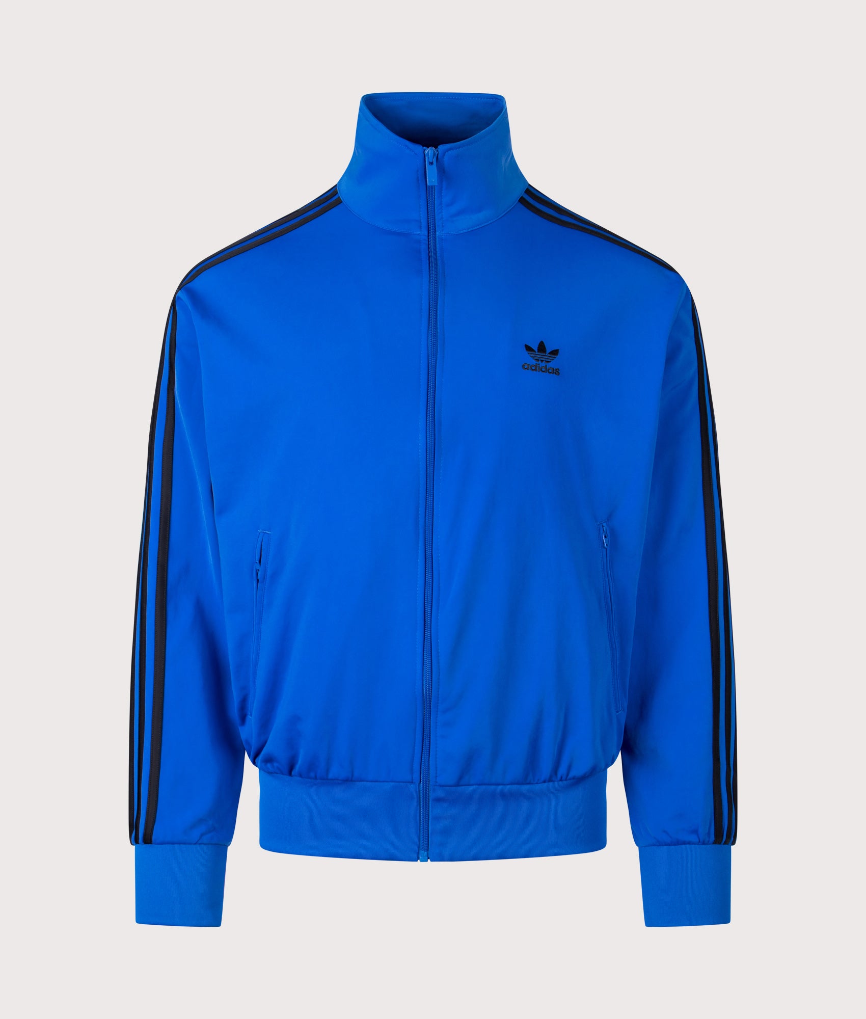 Firebird Track Top by adidas Originals in Blue/Black. Shot by EQVVS. Front Shot.