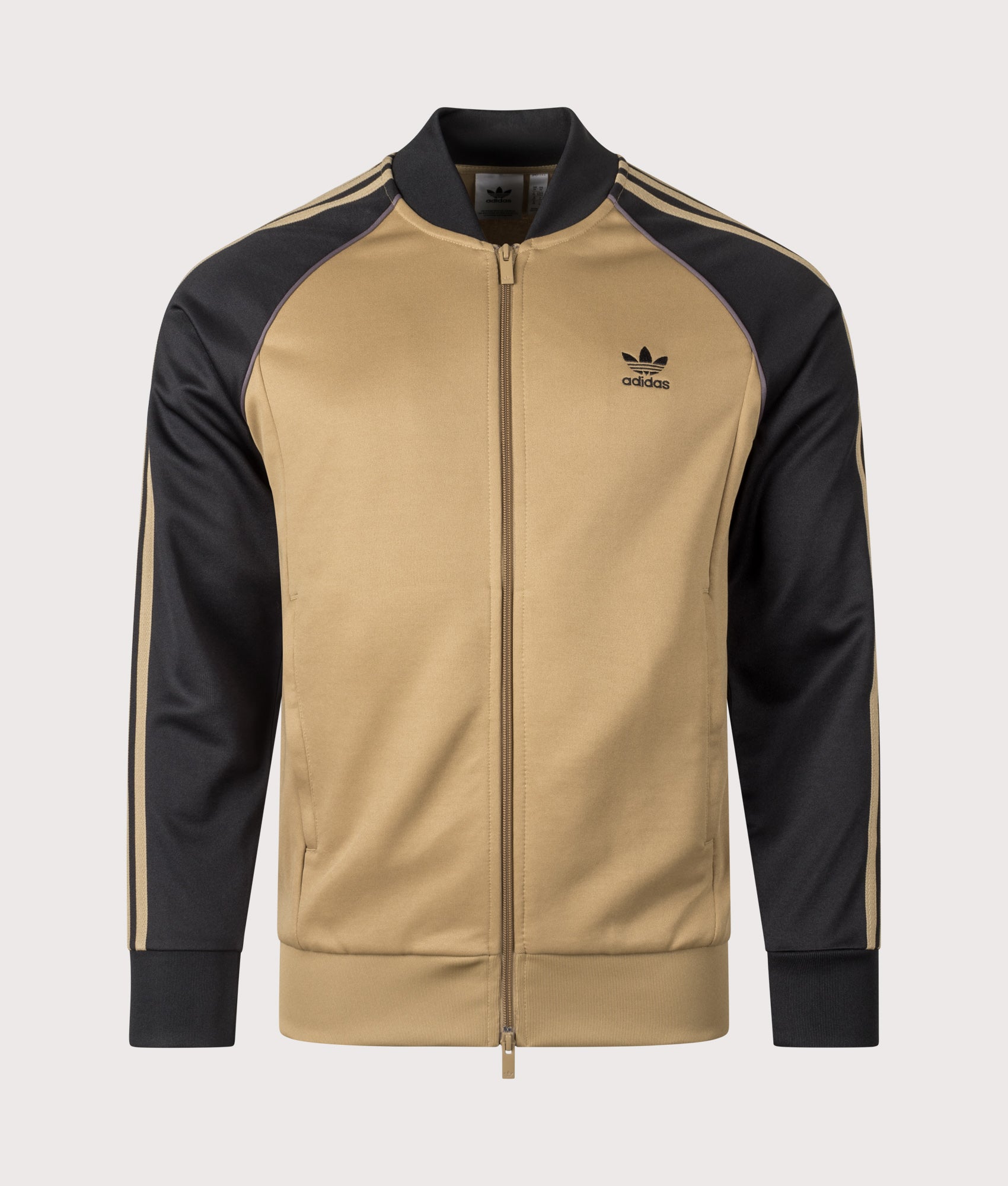 adidas gazelle silver green womens SST Track Top in Cardboard/Black/Cardboard | adidas Originals