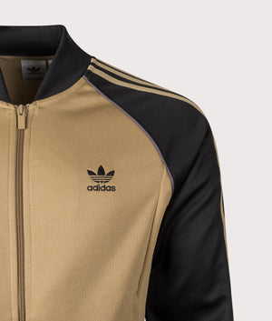 SST Track Top by adidas Originals in Cardboard. Shot by EQVVS. Detail shot.