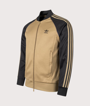 SST Track Top by adidas Originals in Cardboard. Shot by EQVVS. Front angled shot.