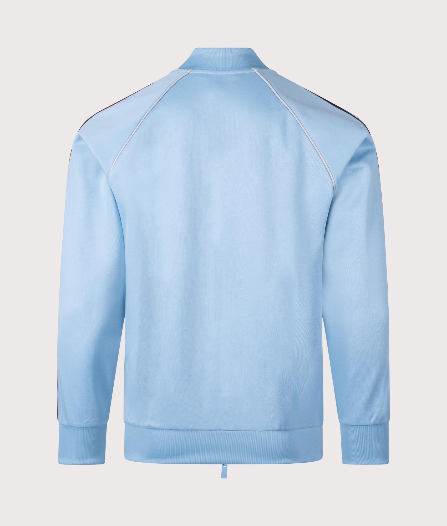 SST Track Top by adidas Originals in Sky Blue/White. Shot by EQVVS. Back shot.