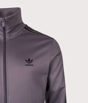 Classic Track Top by adidas Oiginals in Green Strata/Black. Shot by EQVVS. Detail shot.