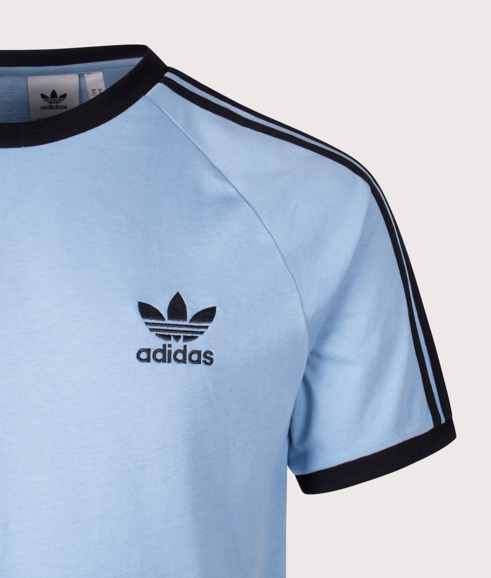 Slim Fit Adicolour 3 Stripes T-Shirt. Shot by EQVVS. Detail shot.