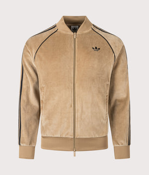 SST Track Top by adidas Originals in Cardboard. Shot by EQVVs. Front shot.