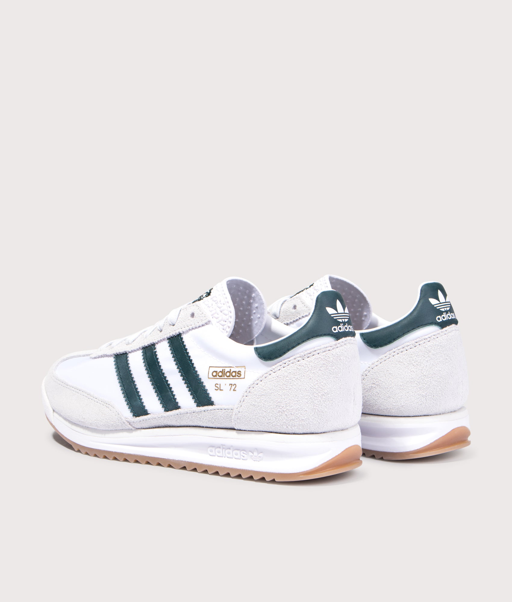 SL 72 RS Trainers return in Cloud White/Aurora Ivy/Crystal White | adidas Original | EQVVS | Back angle shot 