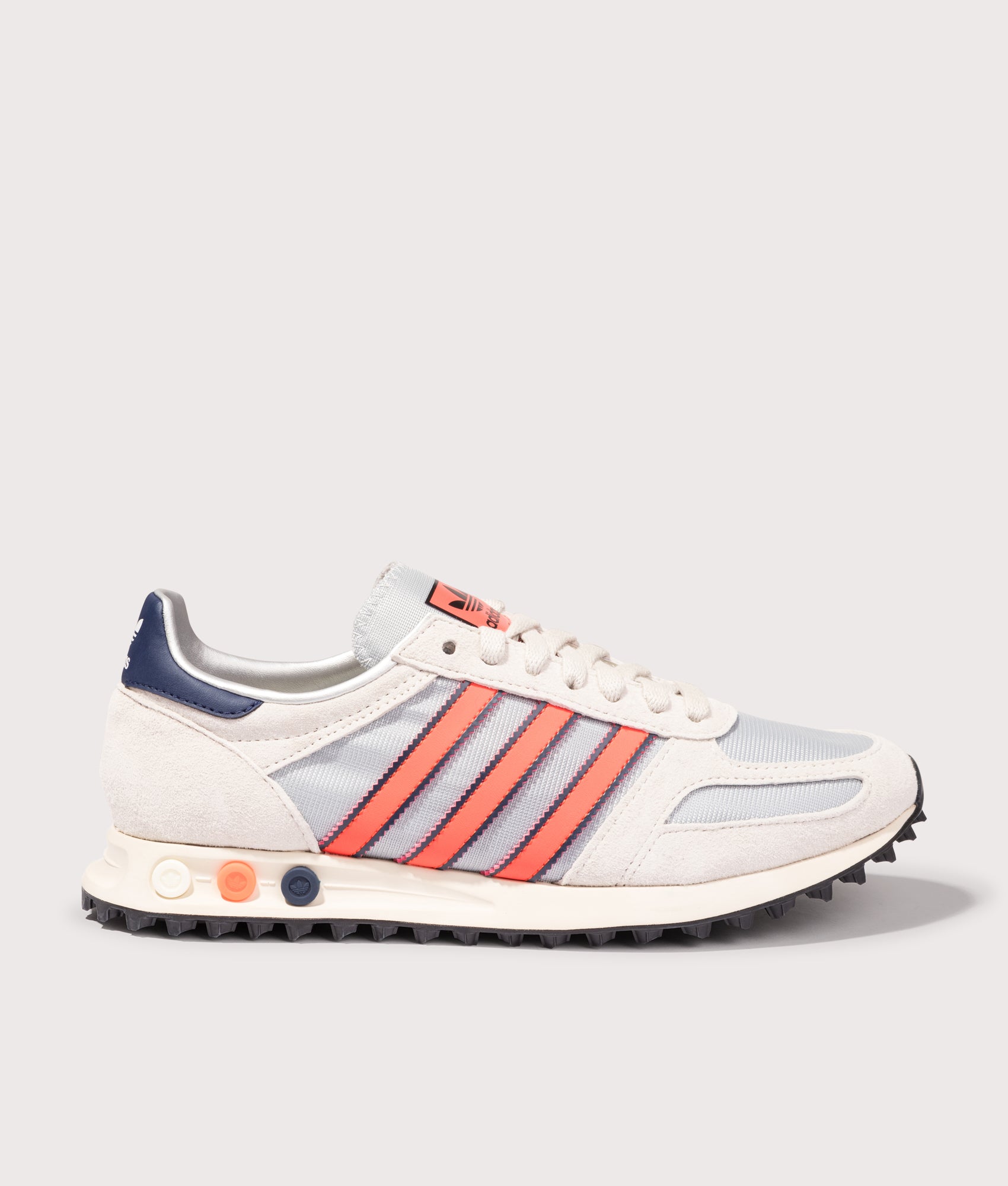 LA Trainer OG in Silver Metallic/Supcol/Dark Blue | adidas Originals | EQVVS | Side right shot 