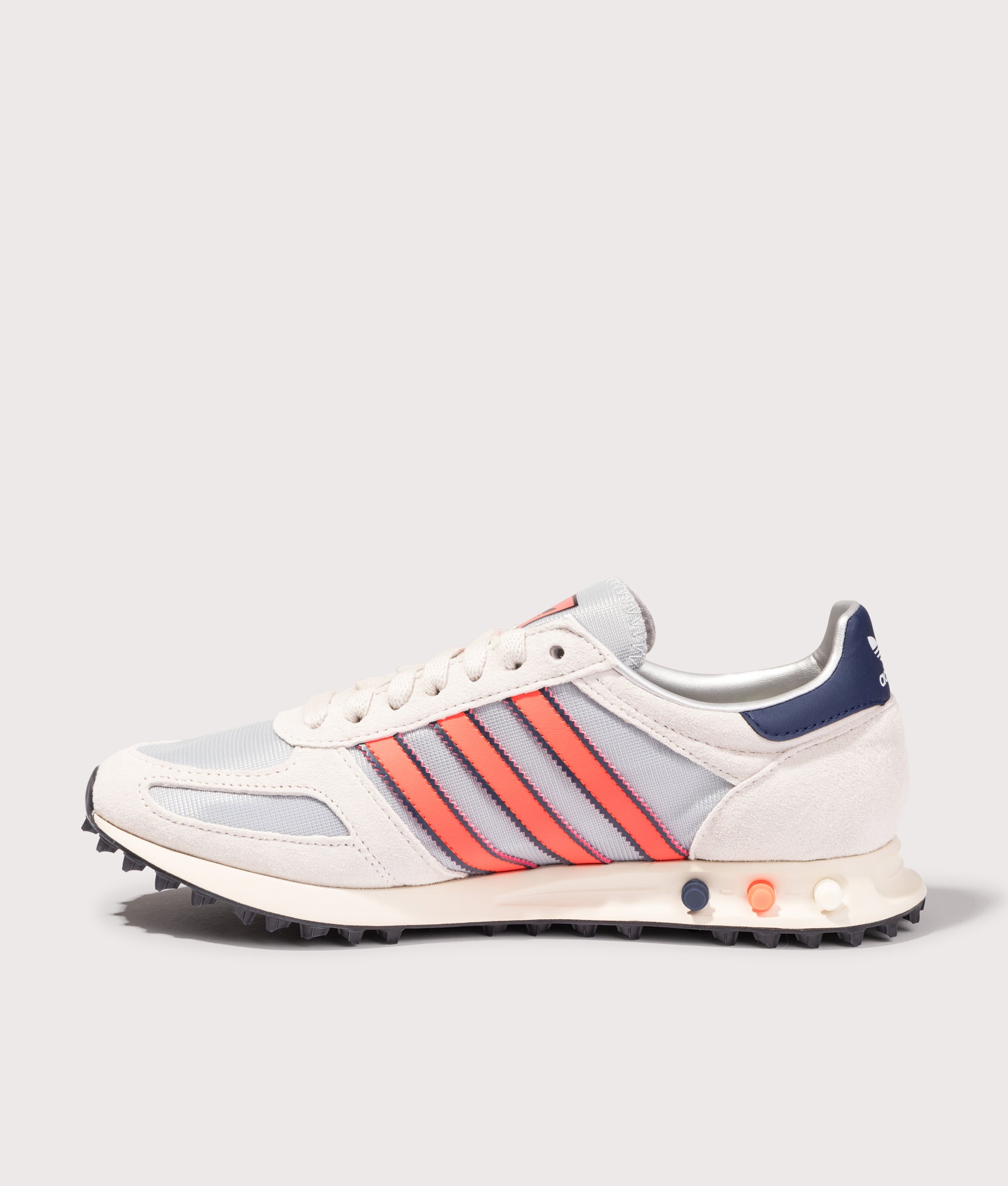 LA Trainer OG in Silver Metallic/Supcol/Dark Blue | adidas Originals | EQVVS | Side right shot 