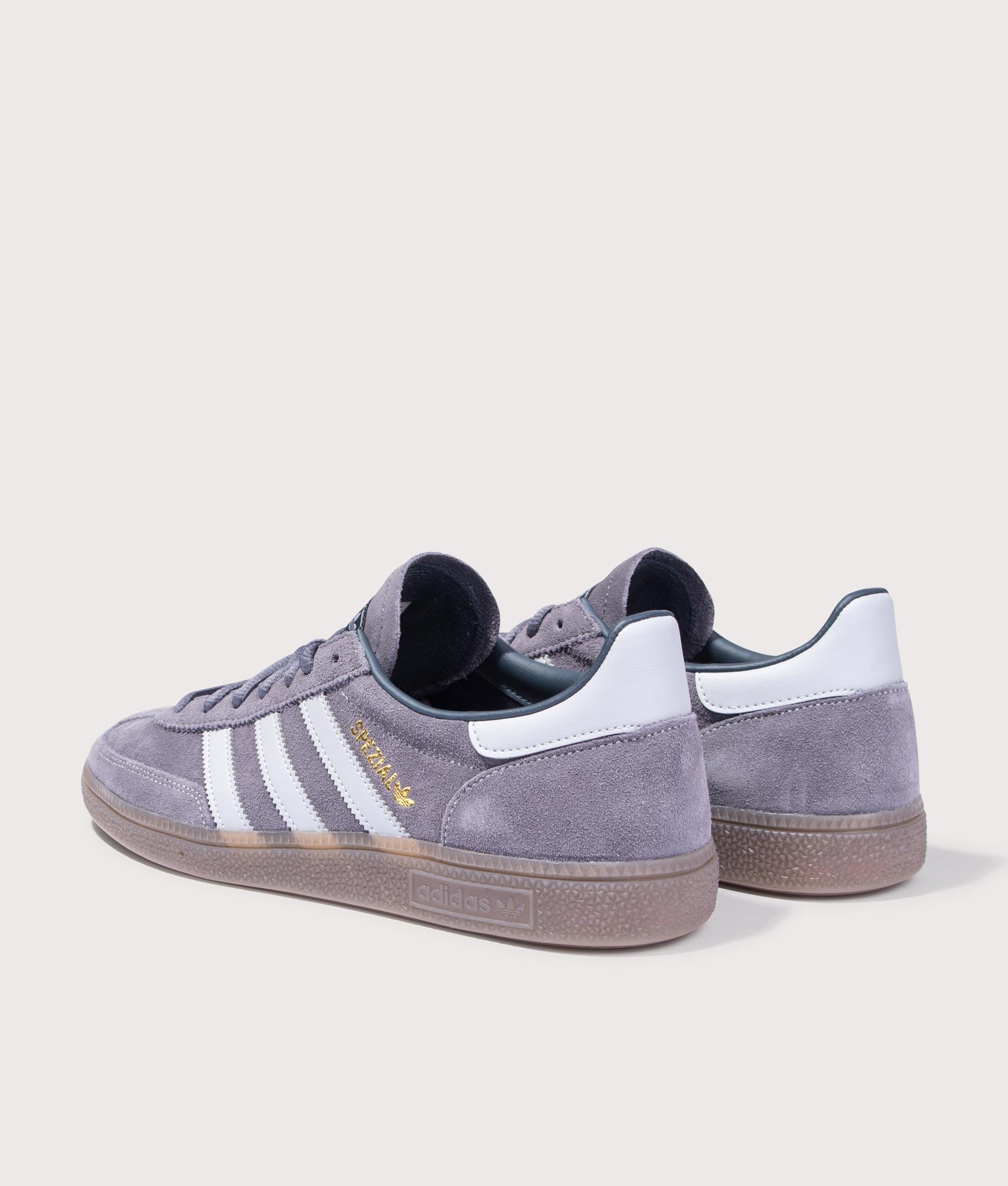 Handball Spezial in Aurora Onix/Halo Silver/Gum5 | adidas Originals | EQVVS | Back angle shot 