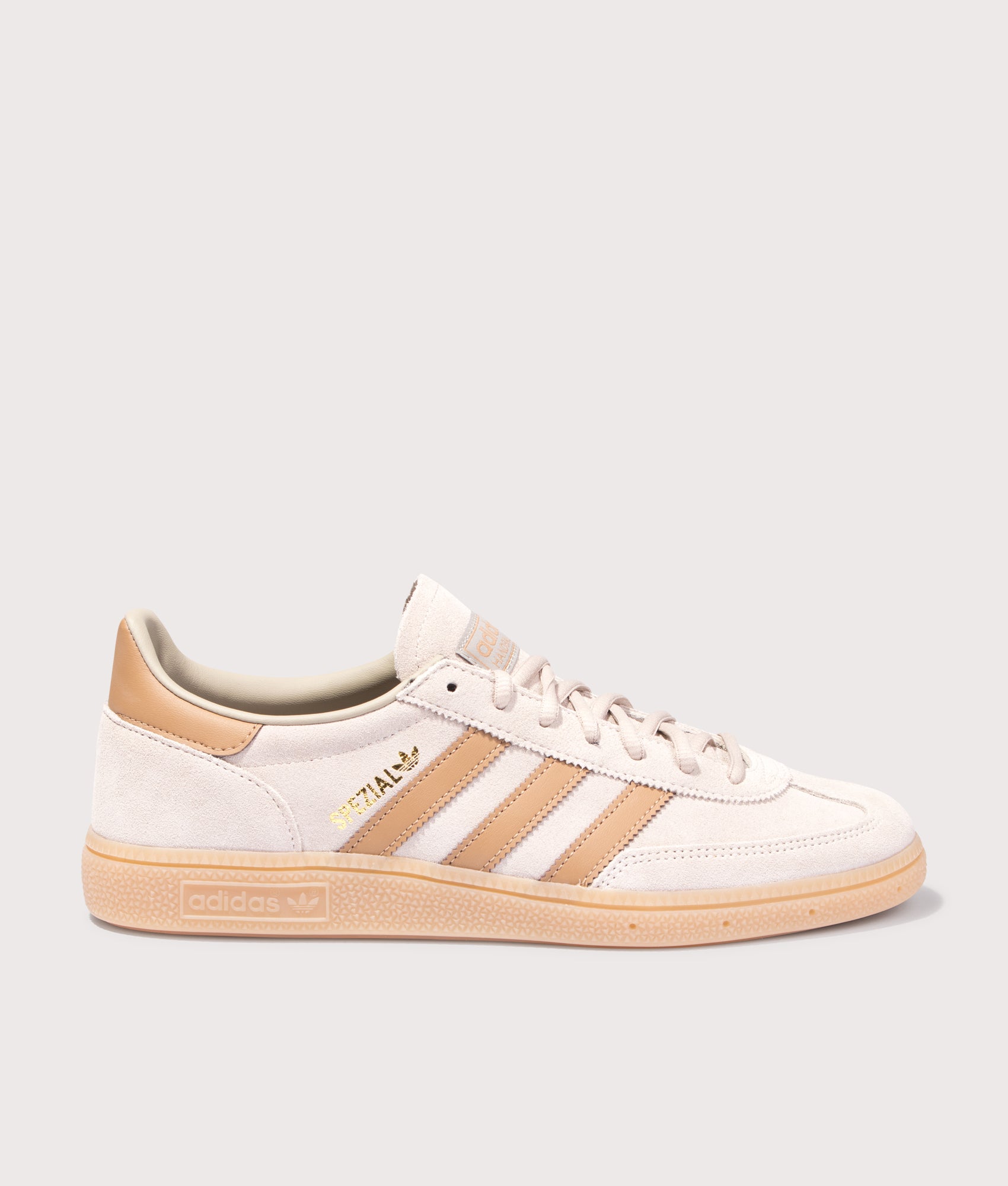 Handball Spezial Trainers in Wonder Beige/Carboard/Gum | adidas Originals | EQVVS | Side shot 