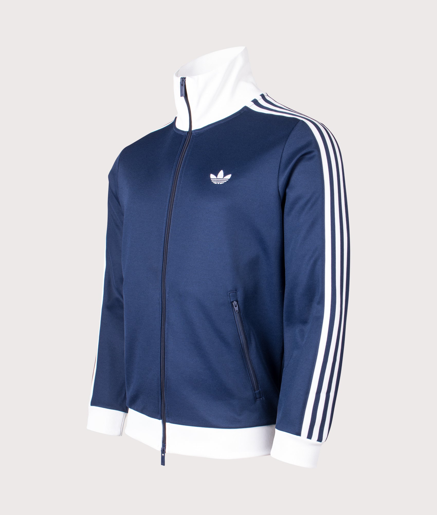 Slim Fit Classic Track Top in Night Indigo | adidas Originals | EQVVS | Front angle shot 