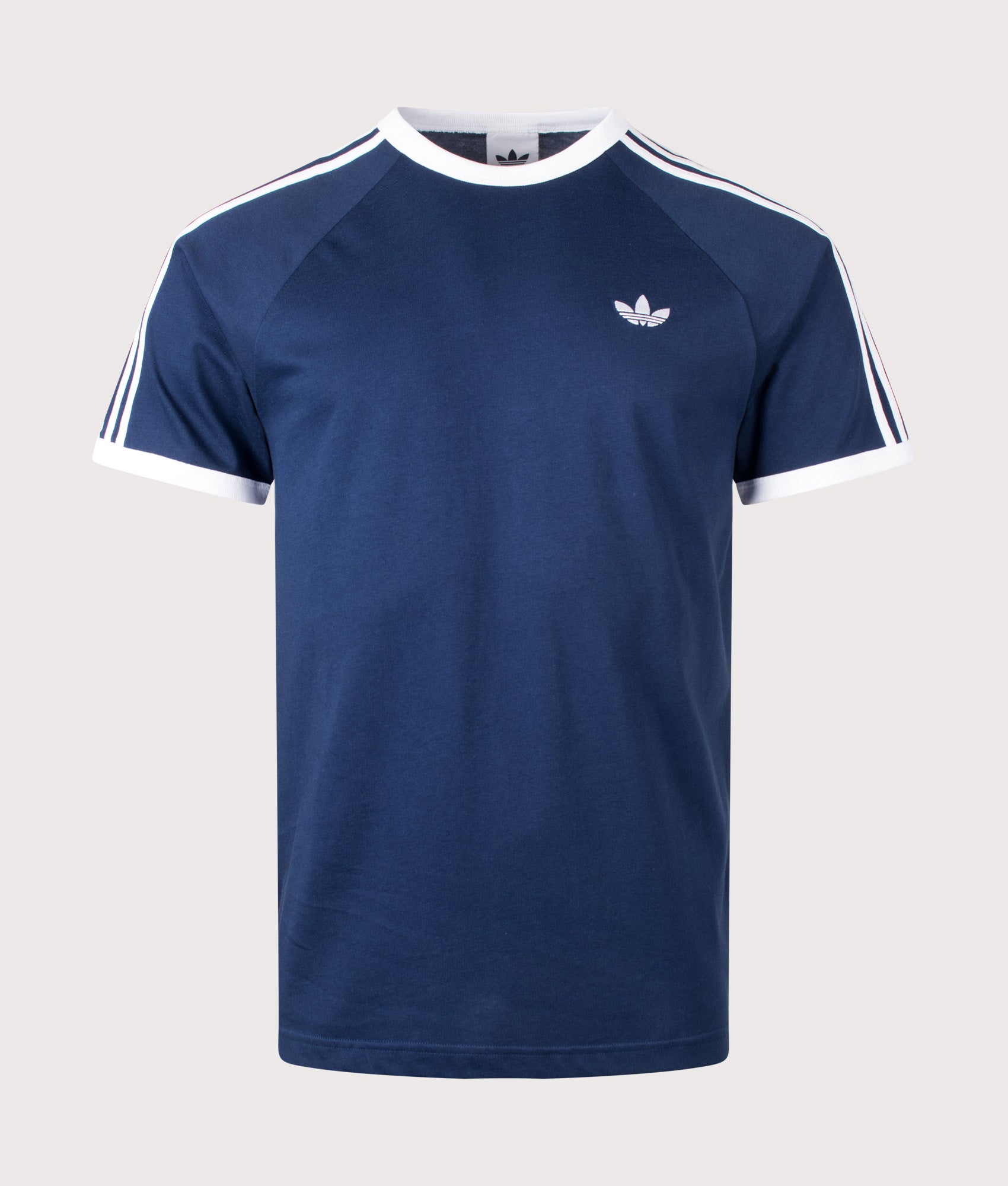 adidas Originals 3 Stripes T-Shirt in Night Indigo at EQVVS Menswear. Front shot.