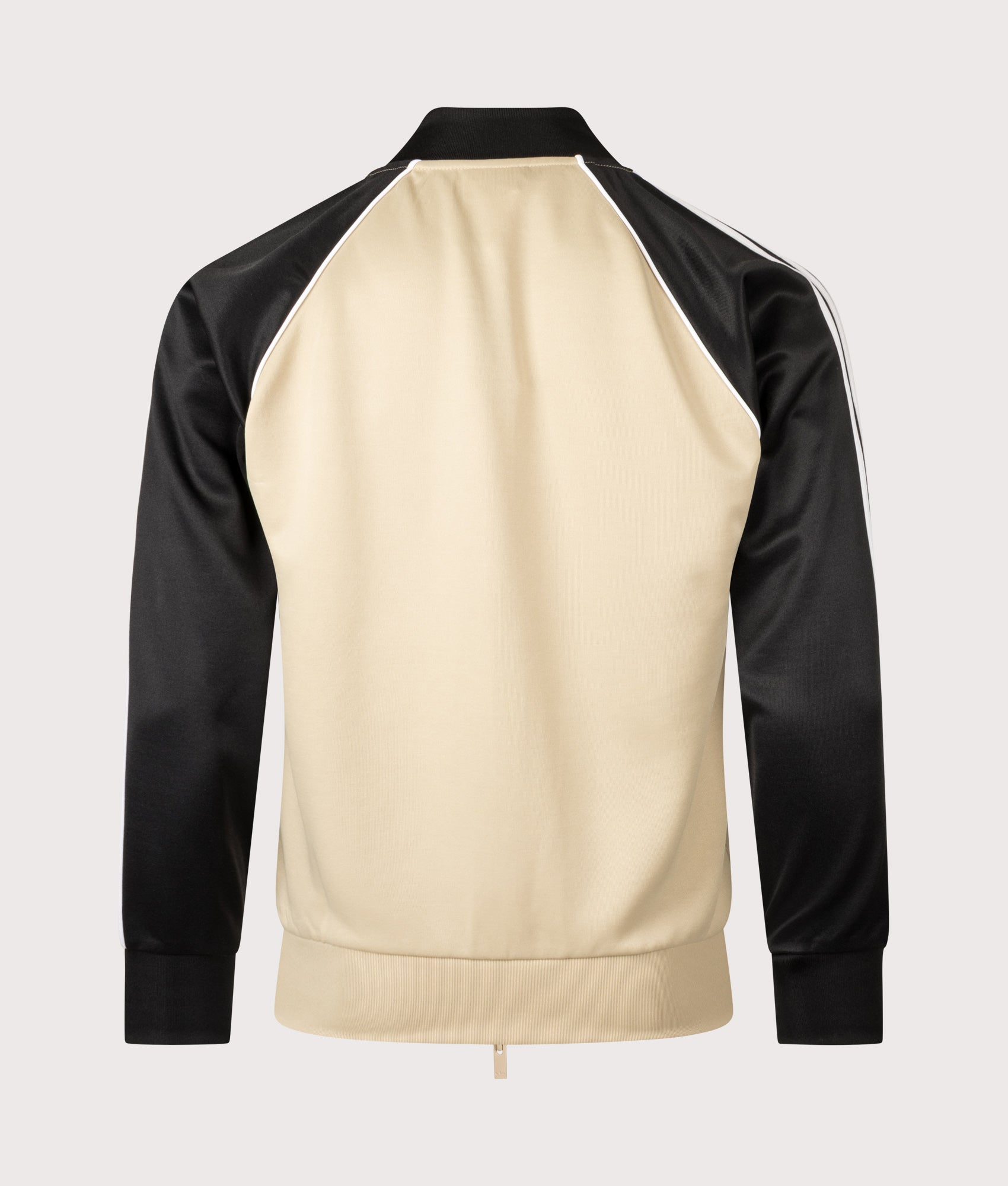 adidas Originals SST Track Top in Stone Khaki at EQVVS Menswear. Back shot.