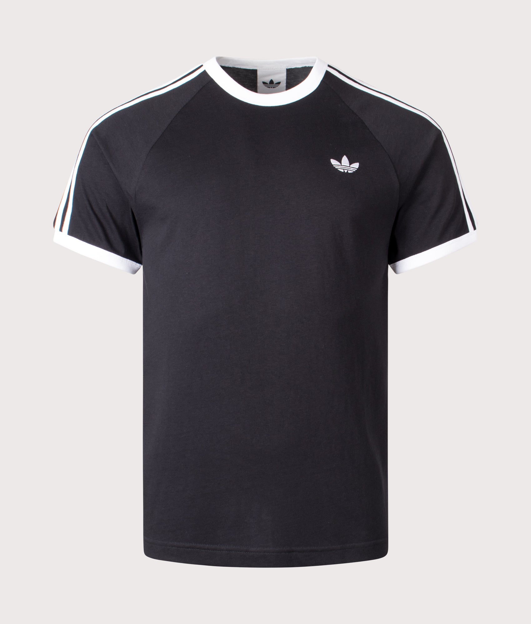 Slim Fit Adicolor Classics 3-Stripes T-Shirt in Black | adidas Originals | EQVVS | Front shot 