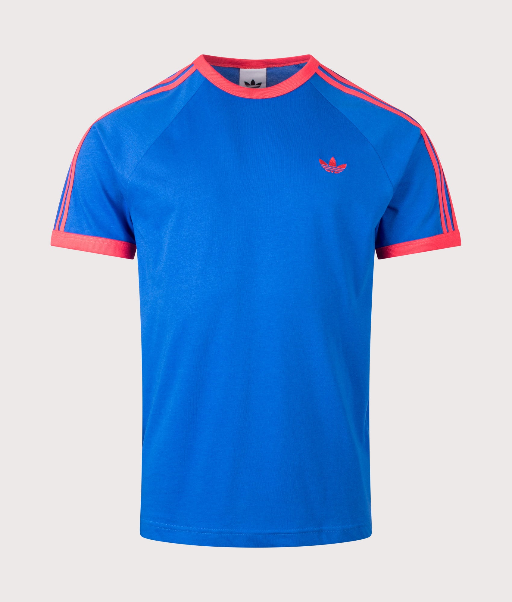 adidas Originals Adicolor Classics 3 Stripes T-Shirt in Blue at EQVVS Menswear. Front shot.