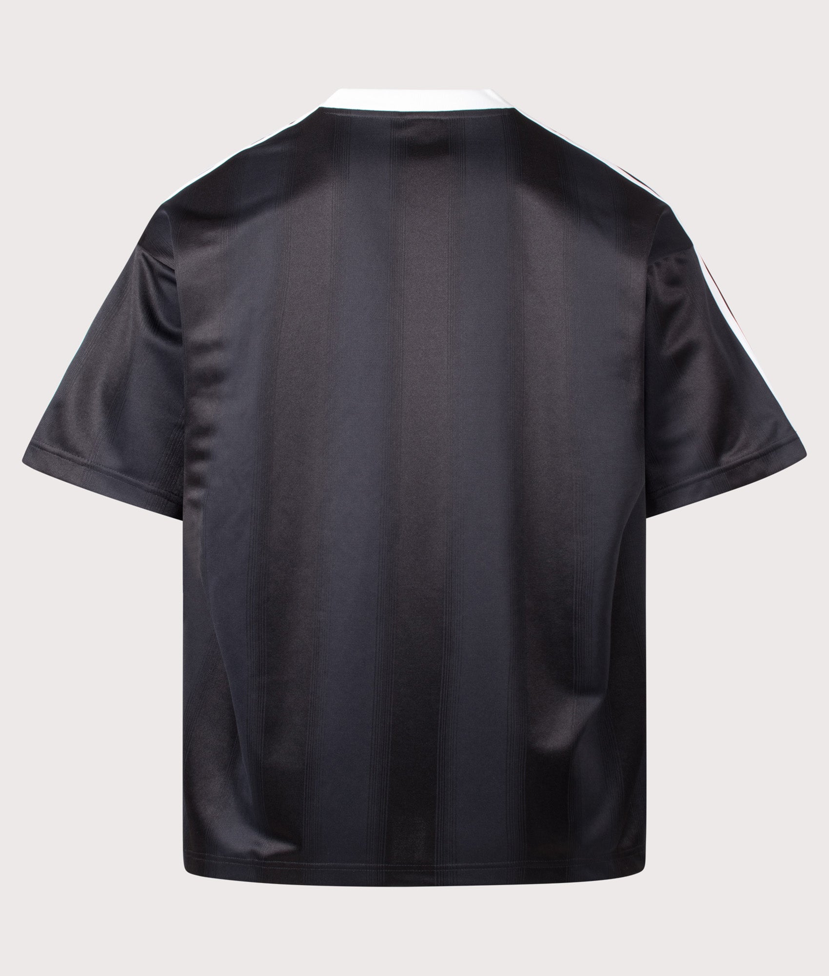 adidas Originals Oversized Fit Adicolour Jacquard Jersey T-Shirt in Black at EQVVS Menswear. Back shot.