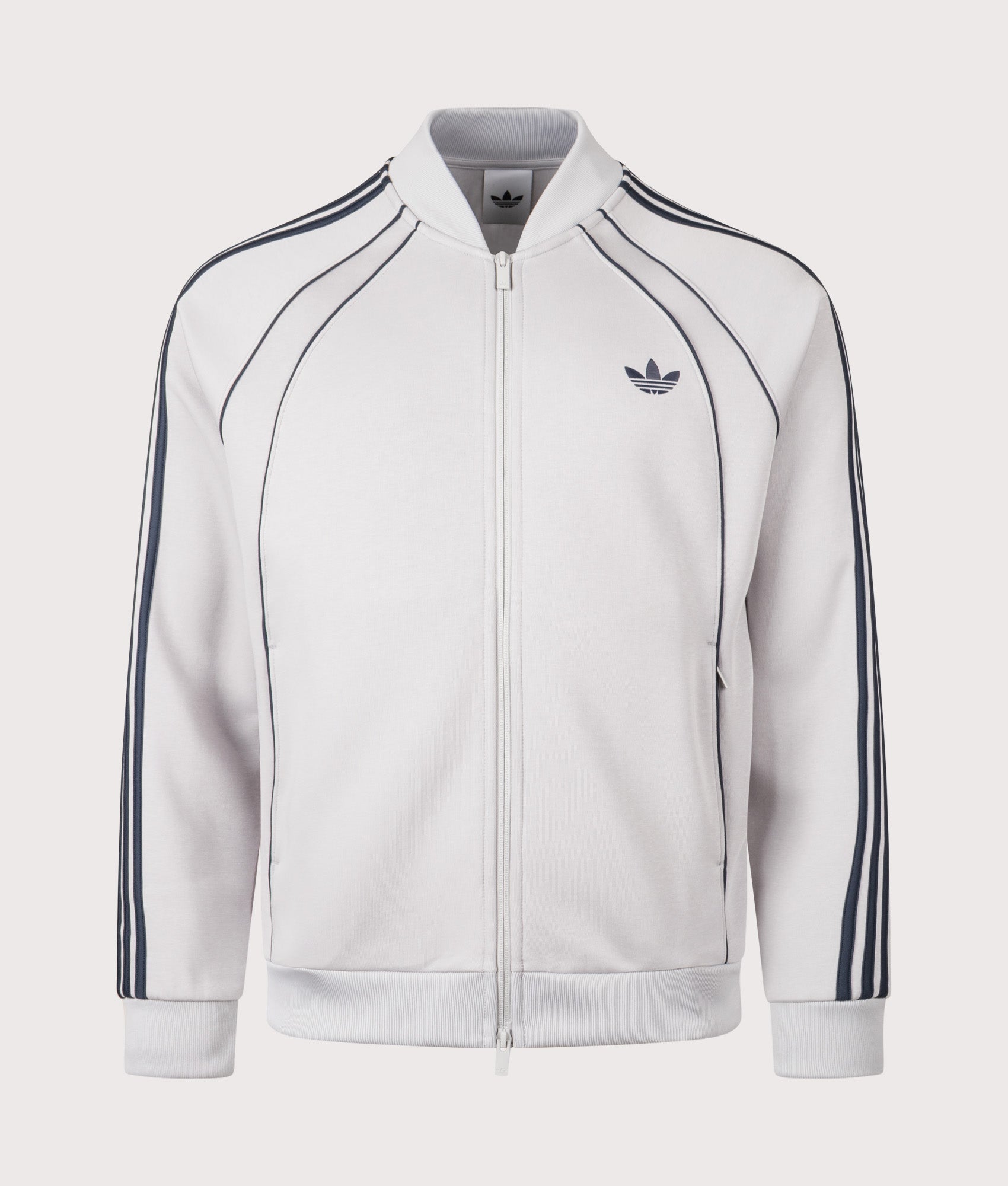 adidas Originals SST 2.0 Track Top in Grey Two at EQVVS Menswear. Front shot.