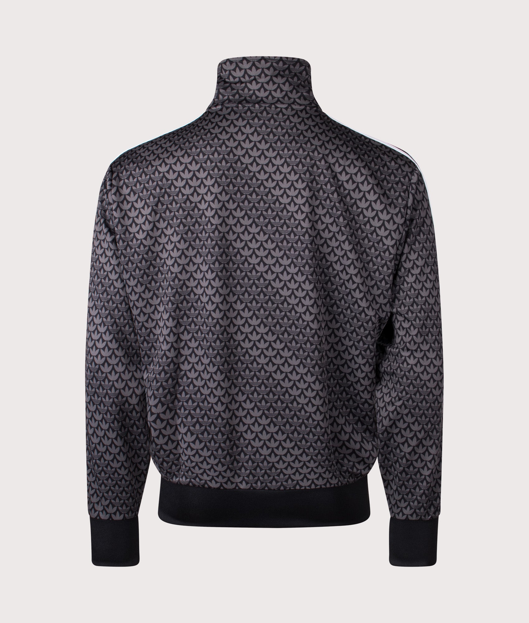 adidas Originals Firebird Monogram Track Top in Black at EQVVS Menswear. Back shot.