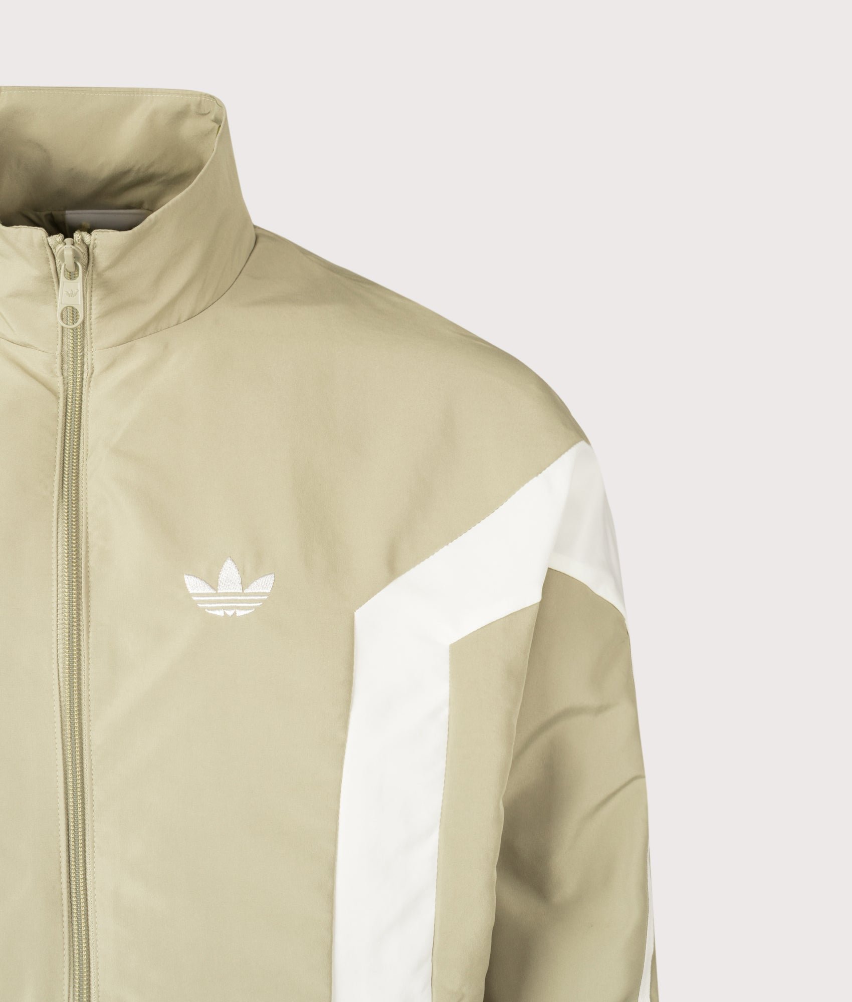 adidas Originals Windbreaker Jacket in Wonder Cargo at EQVVS Menswear. Detail shot.