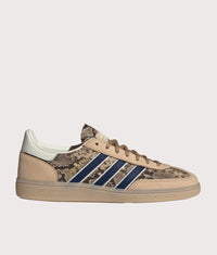 Snake Print Handball Spezial Trainers: KK4867 Warm Sandstone/Dark Blue/Cardboard 