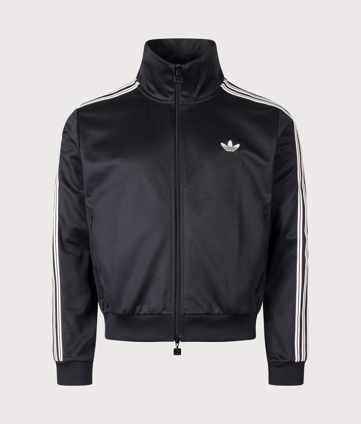 adidas Originals Beckenbauer Cropped Track Top in Black at EQVVS Menswear. Front shot.