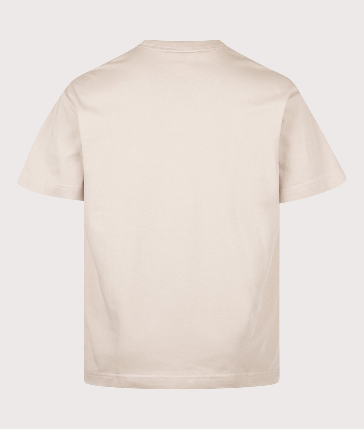 adidas Originals Loose Fit Trefoil Essentials T-Shirt in Khaki Three at EQVVS Menswear. Back shot.